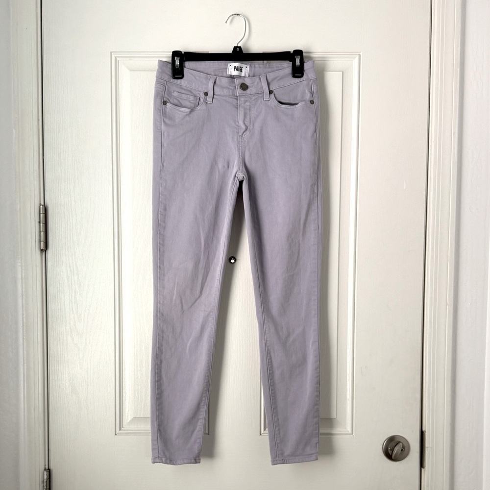 EUC Women’s Paige Skinny Jeans - Lilac Color / Size 28